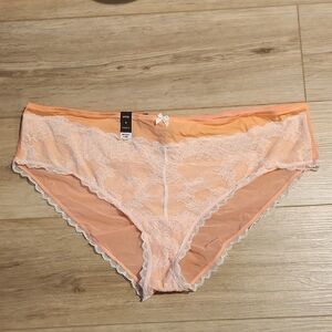 Lace Trim Peach Panties